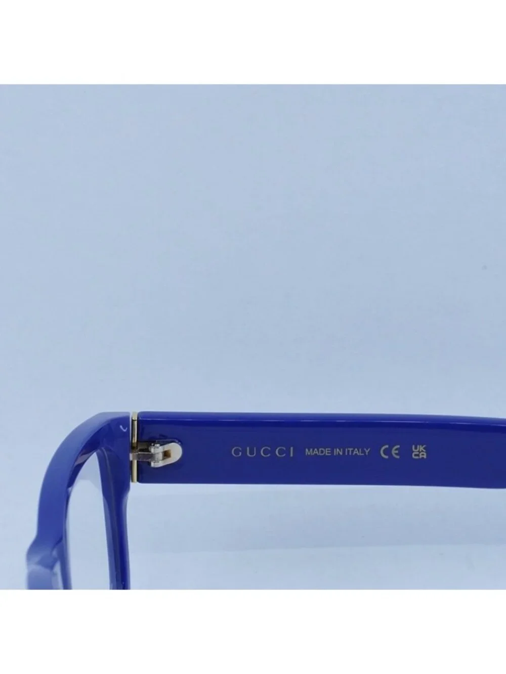 Gucci GG1141O 002 Eyeglasses Blue 56mm Rectangle Frame